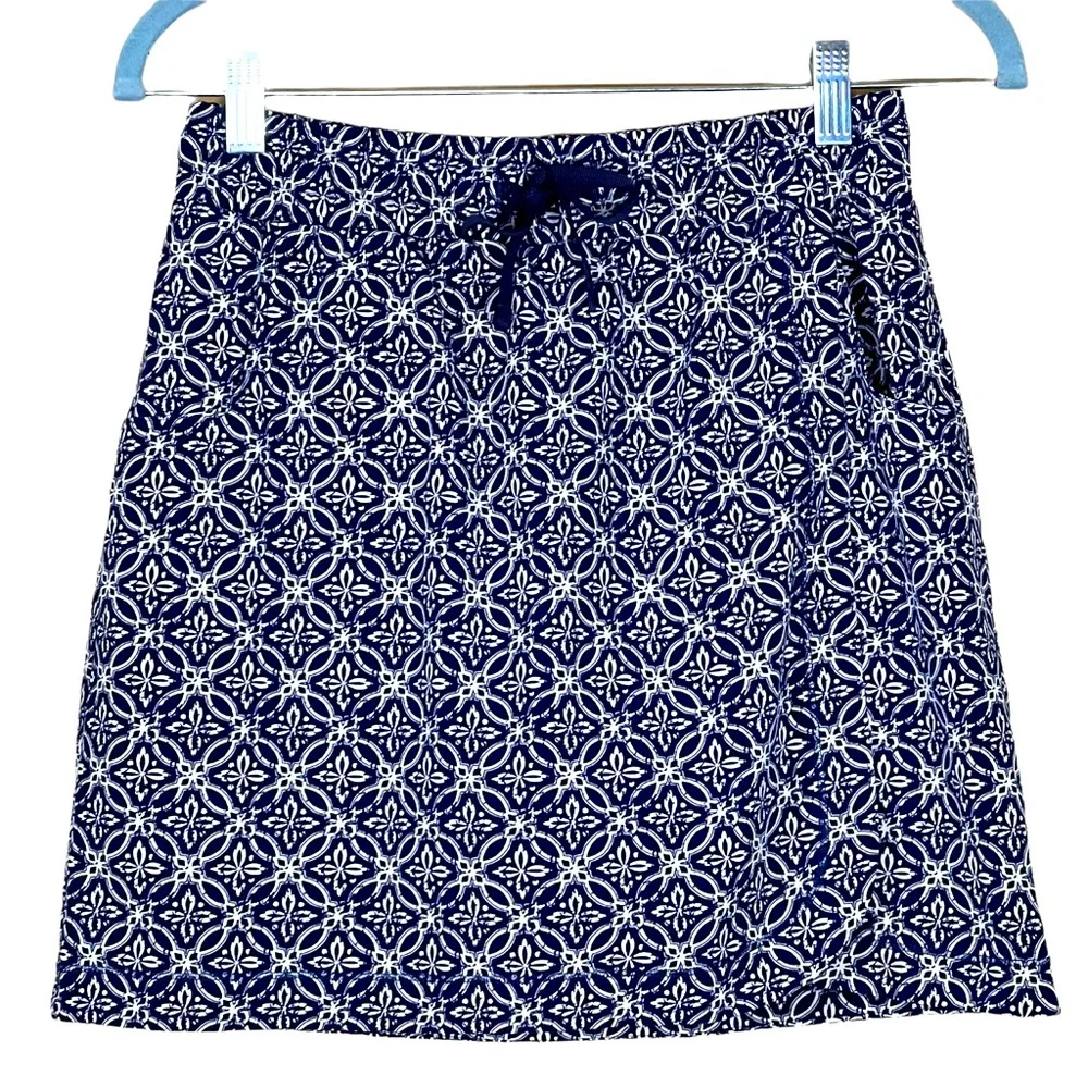 T by Talbots Women’s Faux Wrap Skirt Skort With Bike Shorts Attached XS EUC - Picture 1 of 9